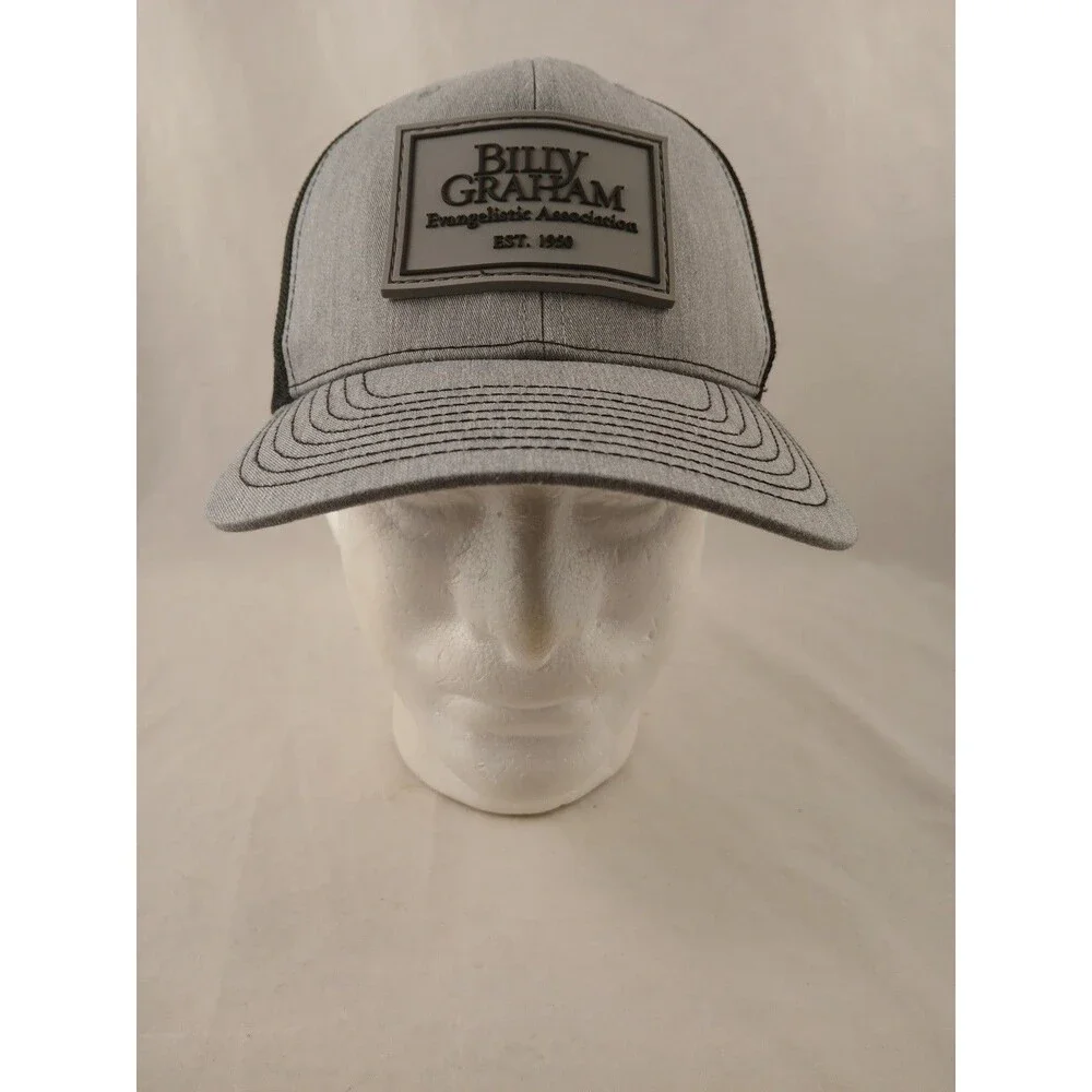 Billy Graham Evangelical Association Est. 1950 Gray Snapback Hat/Cap-EXCELLENT!